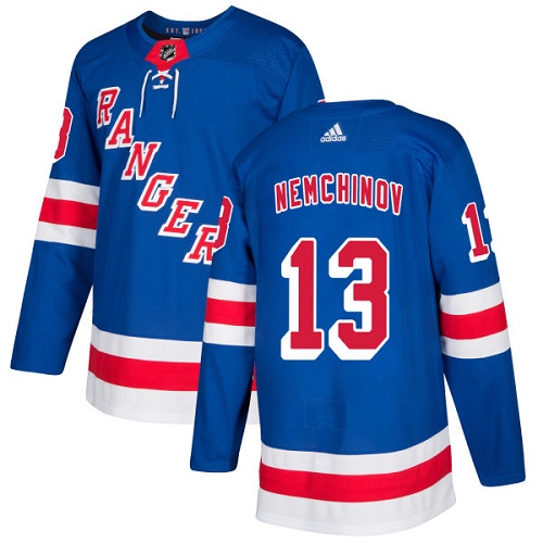 Adidas Men New York Rangers #13 Sergei Nemchinov Royal Blue Home Authentic Stitched NHL Jersey